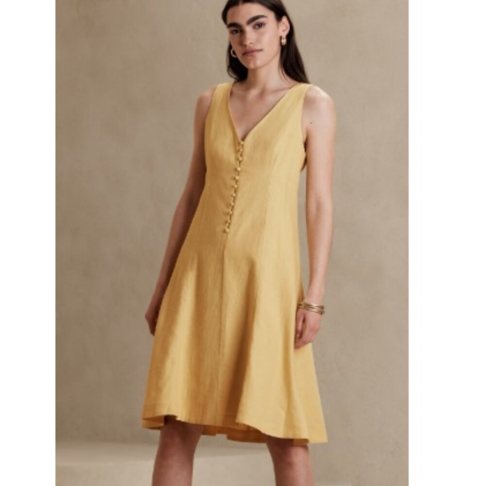 BR linen blend summer dress